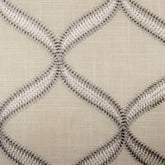 Samuel Embroidered—Light Grey Fabric—52% Polyester 48% Cotton—Emb:100%Viscose—Width 52” Wide